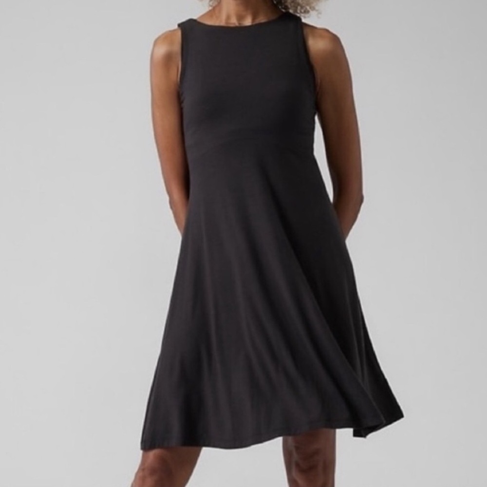 Athleta Santorini Thera Dress in Black Size 1X